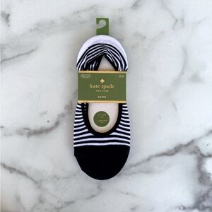 KATE SPADE New York 3 Pair Pack Soft Black & White No Show Socks